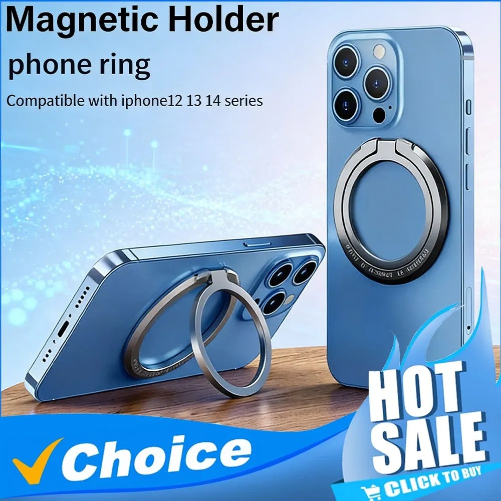 Mobile Tech Accessories - 磁気式スマホリングホルダー 調整可能スタンド アクセサリー マグネットリングサポートブラケット iPhone Samsung