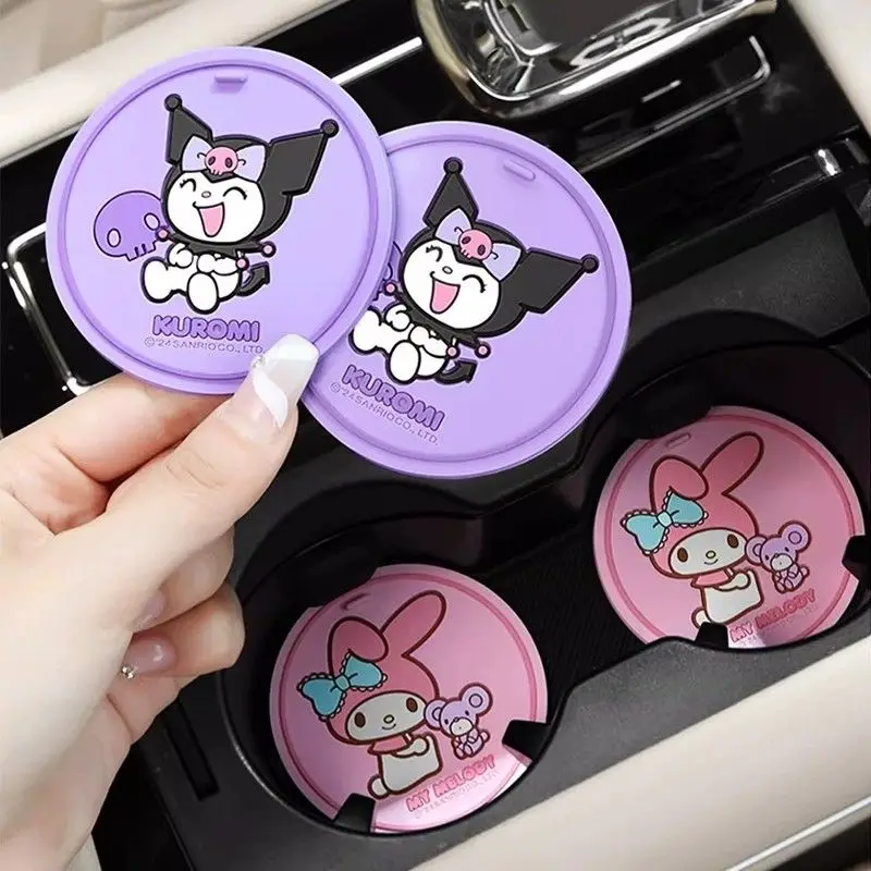 サンリオ クロミ 車用ウォーターカップ 滑り止めマット 収納 - Kawaii Tech Accessories のレビューと価格