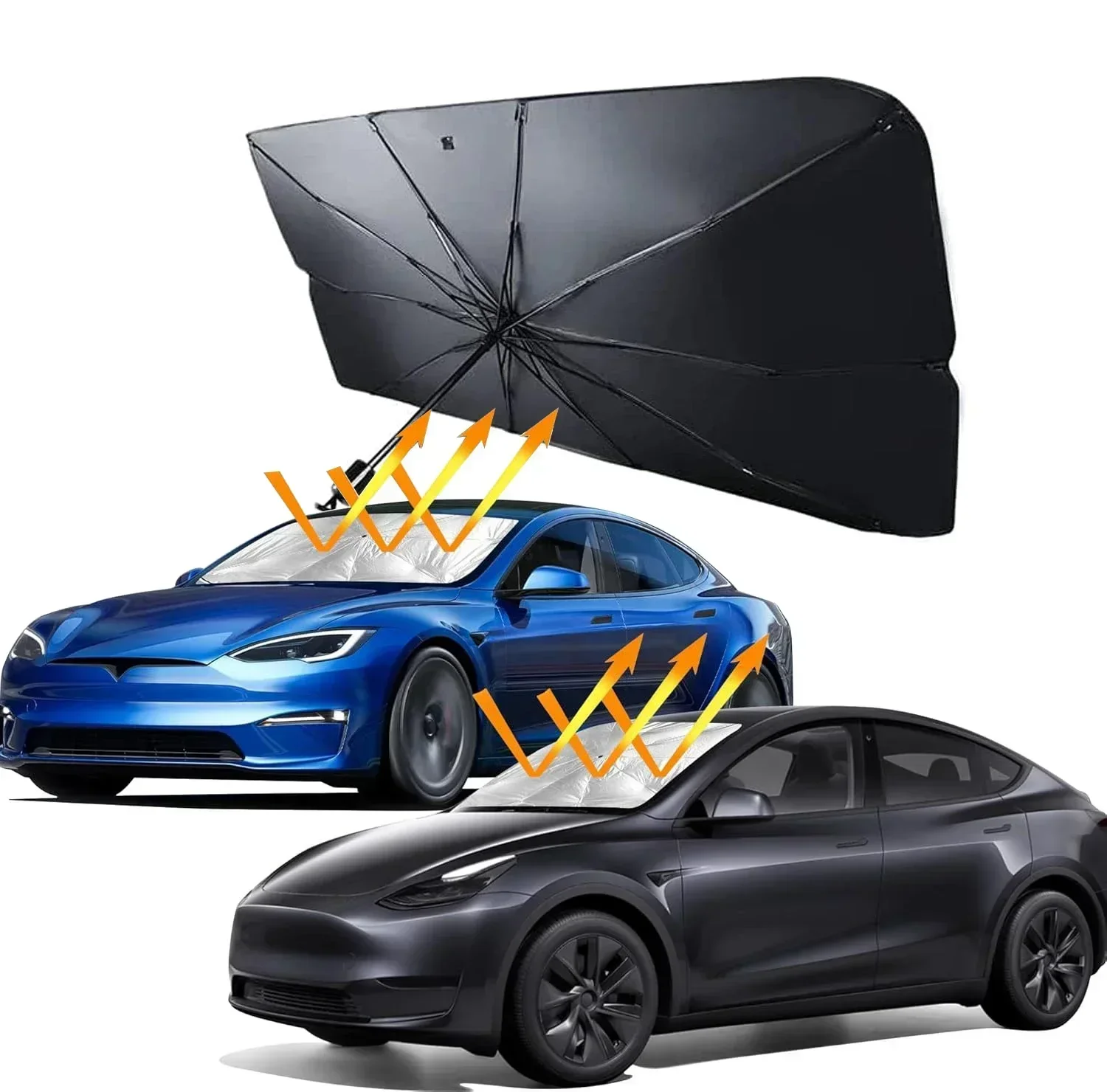 車のフロントガラスサンシェード多機能便利な折りたたみ式車用パ - Tech Car Accessories のレビューと価格