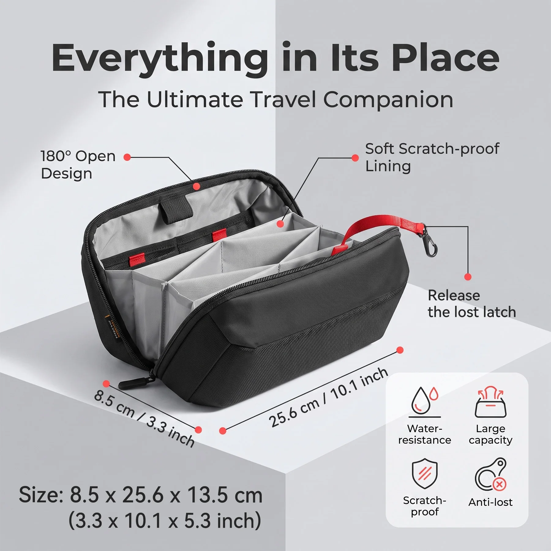 トラベルテックオーガナイザーポーチ、防水多機能電子機器アクセ - Tech Accessories Travel Organizer Pouch のレビューと価格