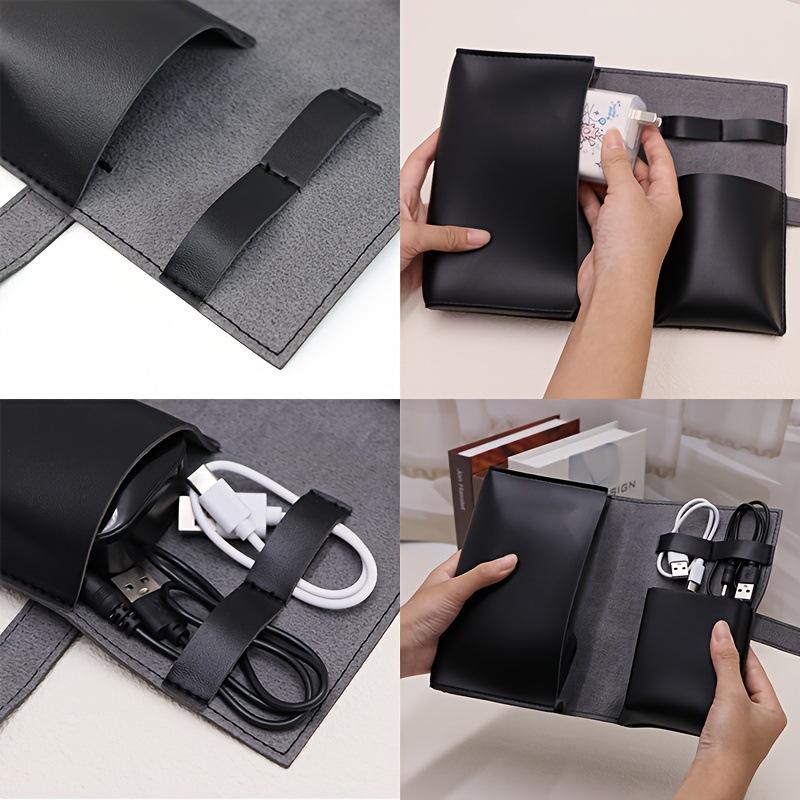1PC PU レザーマルチコンパートメントオーガナイザーポー - Tech Accessories Travel Organizer Pouch のレビューと価格