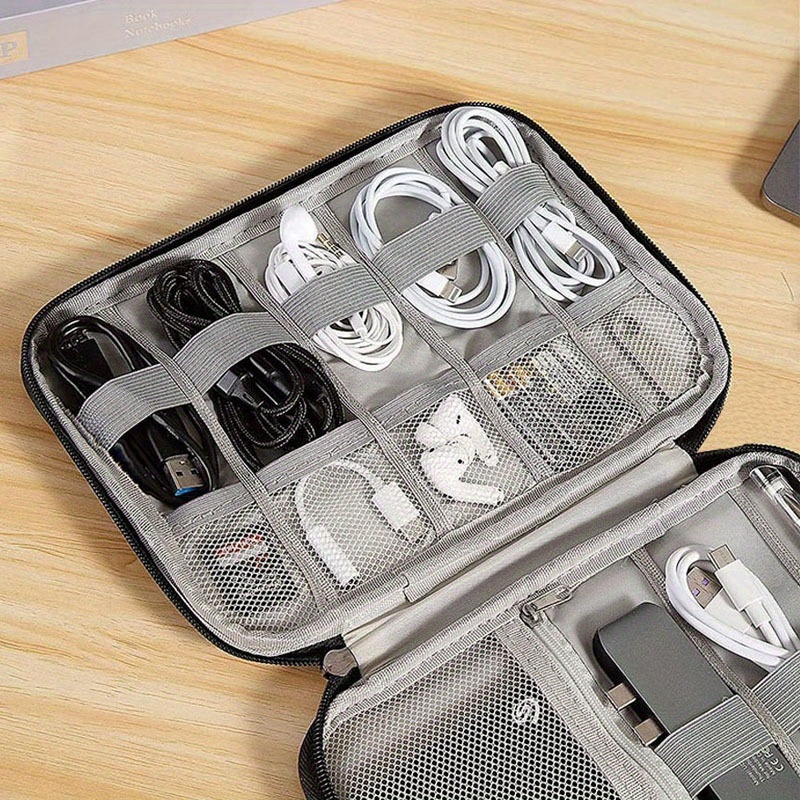 1個入りトラベルケーブルオーガナイザーケース、多ポケット電子 - Tech Accessories Travel Organizer Pouch のレビューと価格