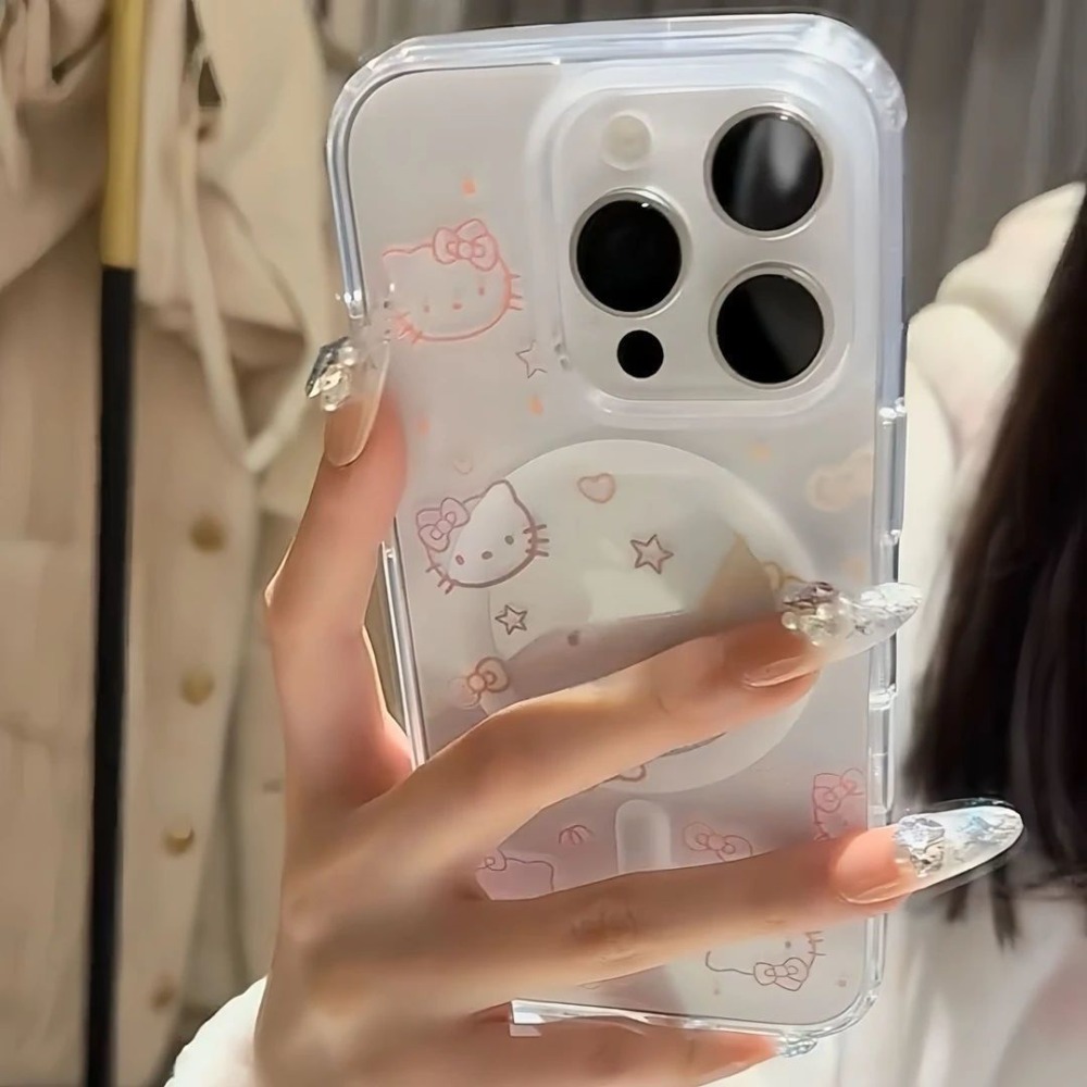 クリエイティブで豪華な漫画風キュートな猫のマグネット式かわい - Mobile Tech Accessories のレビューと価格