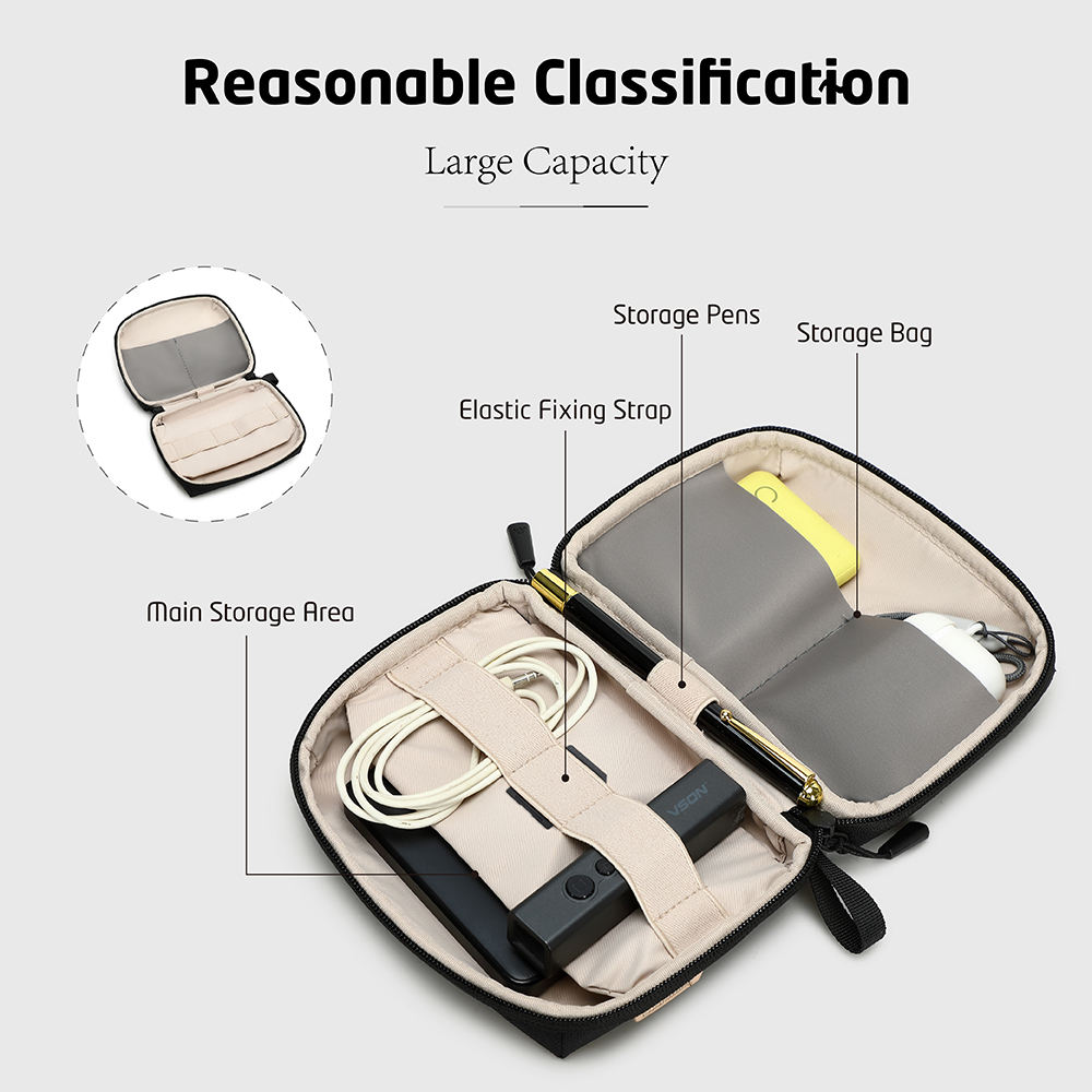 大容量テックオーガナイザーバッグ 旅行用電子機器アクセサリー - Tech Accessories Travel Organizer Pouch のレビューと価格